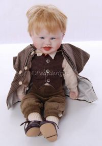 Kathy Barry Hippensteel LITTLE SHERLOCK Porcelain DOLL - Vintage 89